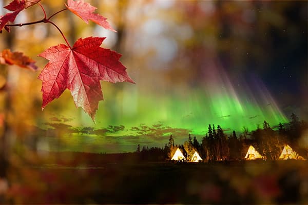 加東賞楓＋黃刀鎮追極光